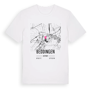 Beddingen karta t-shirt – ekologisk bomull t-shirt från Pinshirt