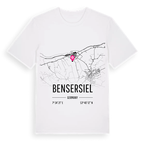 Bensersiel karta t-shirt – ekologisk bomull t-shirt från Pinshirt