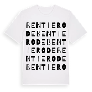 Bentierode ordlek t-shirt – ekologisk bomull t-shirt från Pinshirt
