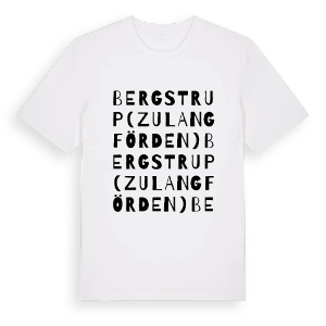 Bergstrup (zu Langförden) ordlek t-shirt – ekologisk bomull t-shirt från Pinshirt
