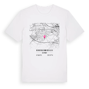 Berufsbildende Schule II karta t-shirt – ekologisk bomull t-shirt från Pinshirt