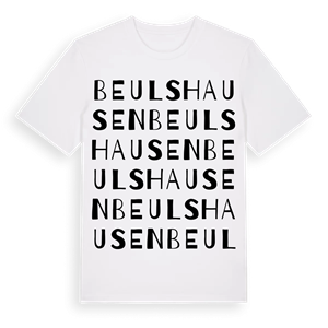 Beulshausen ordlek t-shirt – ekologisk bomull t-shirt från Pinshirt