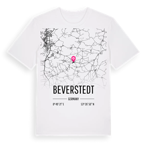 Beverstedt karta t-shirt – ekologisk bomull t-shirt från Pinshirt