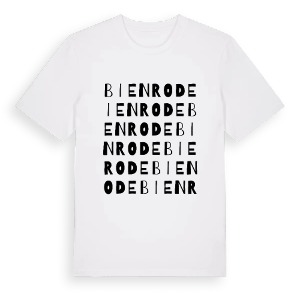 Bienrode ordlek t-shirt – ekologisk bomull t-shirt från Pinshirt