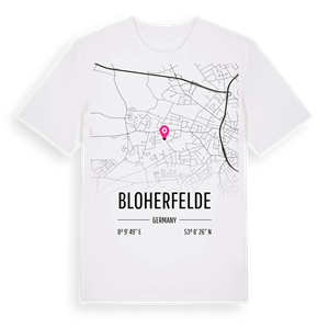 Bloherfelde karta t-shirt – ekologisk bomull t-shirt från Pinshirt