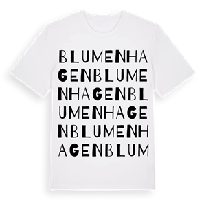 Blumenhagen ordlek t-shirt – ekologisk bomull t-shirt från Pinshirt