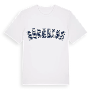 Böckelse college t-shirt – ekologisk bomull t-shirt från Pinshirt