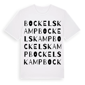 Bockelskamp ordlek t-shirt – ekologisk bomull t-shirt från Pinshirt