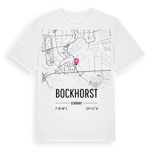 Bockhorst karta t-shirt – ekologisk bomull t-shirt från Pinshirt