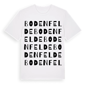 Bodenfelde ordlek t-shirt – ekologisk bomull t-shirt från Pinshirt