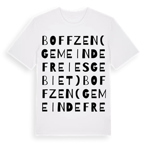 Boffzen (gemeindefreies Gebiet) ordlek t-shirt – ekologisk bomull t-shirt från Pinshirt