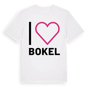 Jag älskar Bokel t-shirt stort tryck – ekologisk bomull t-shirt från Pinshirt