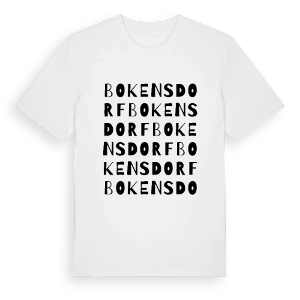 Bokensdorf ordlek t-shirt – ekologisk bomull t-shirt från Pinshirt