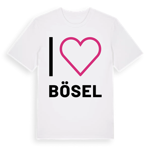 Jag älskar Bösel t-shirt stort tryck – ekologisk bomull t-shirt från Pinshirt
