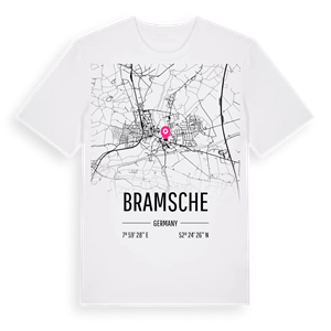 Bramsche karta t-shirt – ekologisk bomull t-shirt från Pinshirt