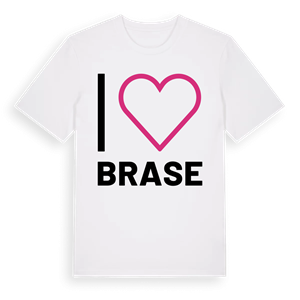 Jag älskar Brase t-shirt stort tryck – ekologisk bomull t-shirt från Pinshirt