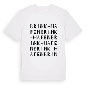 Brink-Hafen ordlek t-shirt – ekologisk bomull t-shirt från Pinshirt