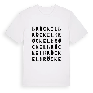 Bröckel ordlek t-shirt – ekologisk bomull t-shirt från Pinshirt