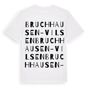 Bruchhausen-Vilsen ordlek t-shirt – ekologisk bomull t-shirt från Pinshirt