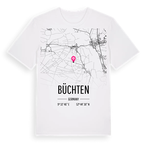 Büchten karta t-shirt – ekologisk bomull t-shirt från Pinshirt