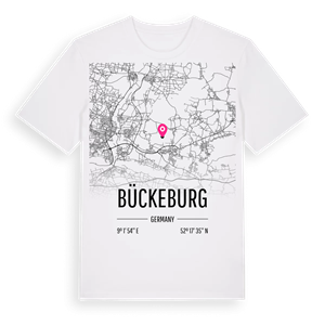 Bückeburg karta t-shirt – ekologisk bomull t-shirt från Pinshirt
