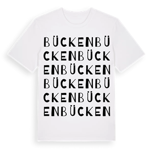 Bücken ordlek t-shirt – ekologisk bomull t-shirt från Pinshirt