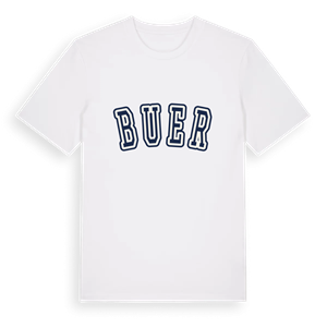 Buer college t-shirt – ekologisk bomull t-shirt från Pinshirt