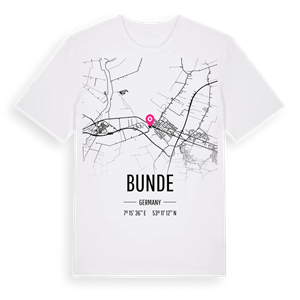 Bunde karta t-shirt – ekologisk bomull t-shirt från Pinshirt