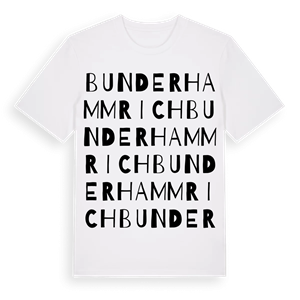 Bunderhammrich ordlek t-shirt – ekologisk bomull t-shirt från Pinshirt