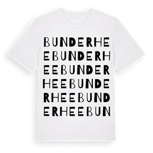 Bunderhee ordlek t-shirt – ekologisk bomull t-shirt från Pinshirt