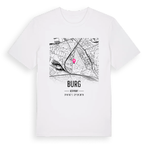 Burg karta t-shirt – ekologisk bomull t-shirt från Pinshirt