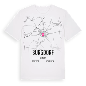 Burgdorf karta t-shirt – ekologisk bomull t-shirt från Pinshirt