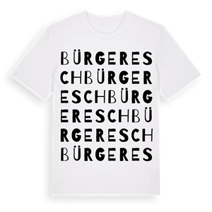 Bürgeresch ordlek t-shirt – ekologisk bomull t-shirt från Pinshirt
