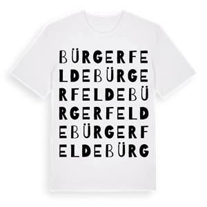 Bürgerfelde ordlek t-shirt – ekologisk bomull t-shirt från Pinshirt