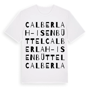 Calberlah-Isenbüttel ordlek t-shirt – ekologisk bomull t-shirt från Pinshirt