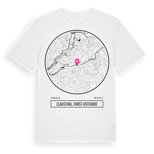 Clausthal, Forst-Osterode t-shirt – ekologisk bomull t-shirt från Pinshirt