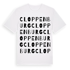 Cloppenburg ordlek t-shirt – ekologisk bomull t-shirt från Pinshirt
