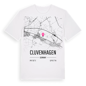 Cluvenhagen karta t-shirt – ekologisk bomull t-shirt från Pinshirt
