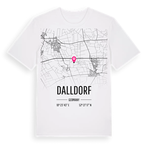 Dalldorf karta t-shirt – ekologisk bomull t-shirt från Pinshirt