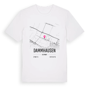 Dammhausen karta t-shirt – ekologisk bomull t-shirt från Pinshirt