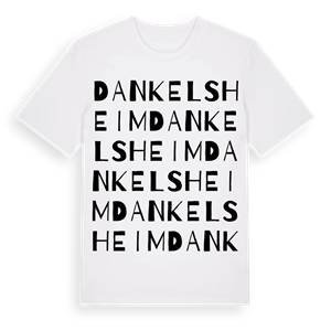 Dankelsheim ordlek t-shirt – ekologisk bomull t-shirt från Pinshirt