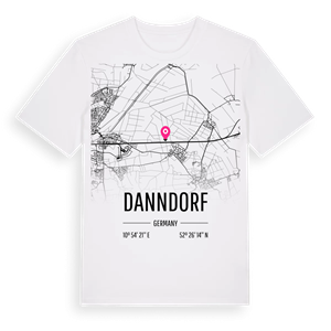 Danndorf karta t-shirt – ekologisk bomull t-shirt från Pinshirt