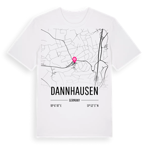 Dannhausen karta t-shirt – ekologisk bomull t-shirt från Pinshirt