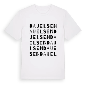 Dauelsen ordlek t-shirt – ekologisk bomull t-shirt från Pinshirt