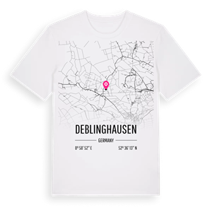 Deblinghausen karta t-shirt – ekologisk bomull t-shirt från Pinshirt