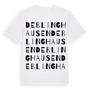 Deblinghausen ordlek t-shirt – ekologisk bomull t-shirt från Pinshirt