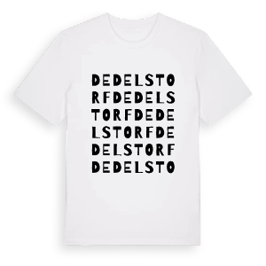 Dedelstorf ordlek t-shirt – ekologisk bomull t-shirt från Pinshirt