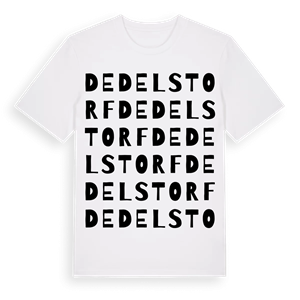 Dedelstorf ordlek t-shirt – ekologisk bomull t-shirt från Pinshirt