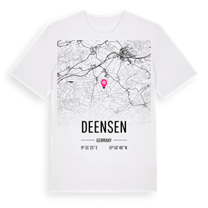 Deensen karta t-shirt – ekologisk bomull t-shirt från Pinshirt
