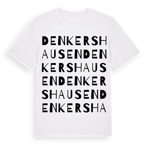 Denkershausen ordlek t-shirt – ekologisk bomull t-shirt från Pinshirt